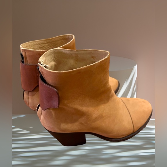 rag & bone Shoes - Rag & Bone Ryland Nubuck Ankle Boot Tan Ladies Au 4.5 /EU36 -Block Heel RRP $550